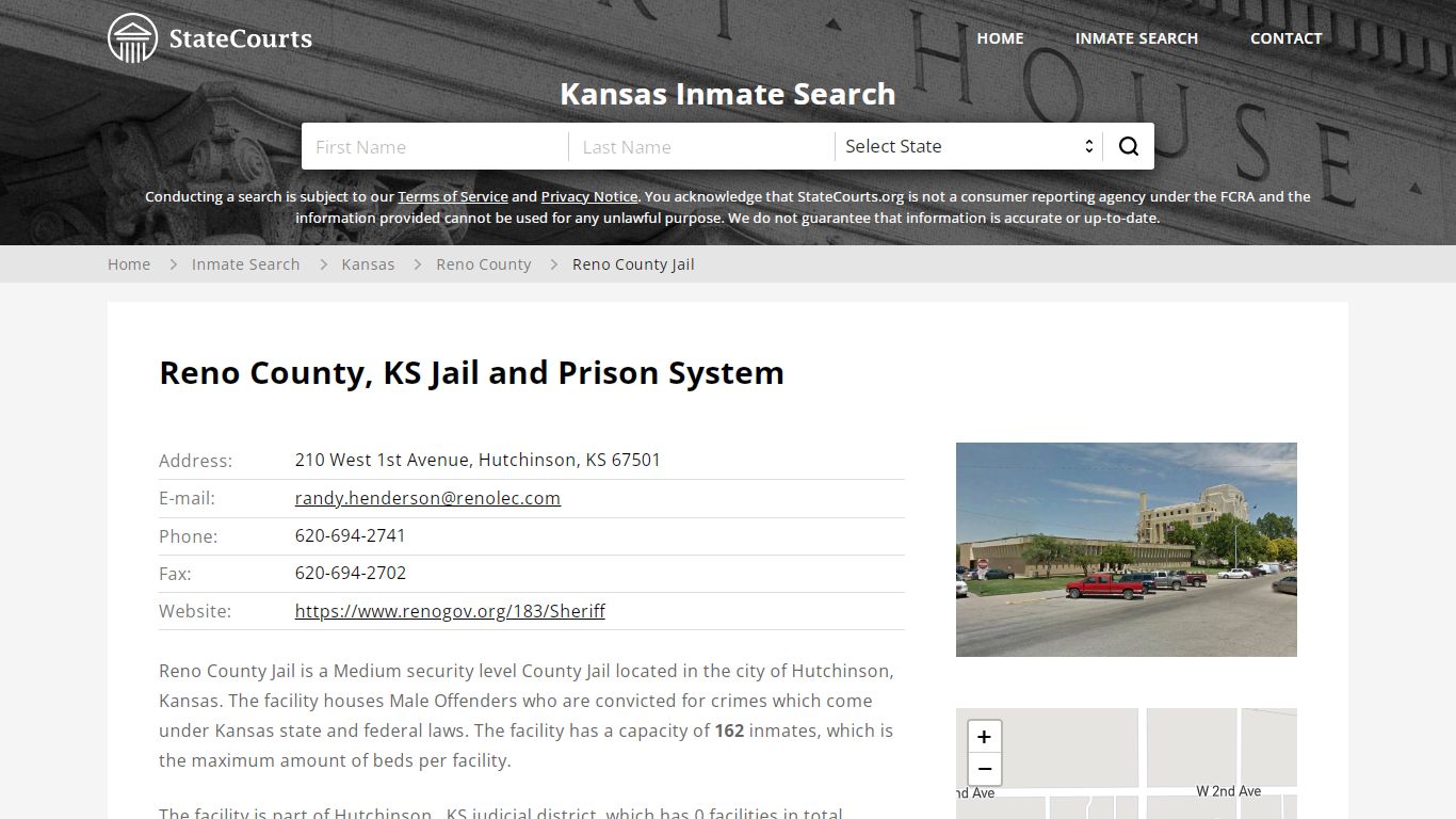 Reno County Jail Inmate Records Search, Kansas - StateCourts